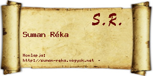 Suman Réka névjegykártya